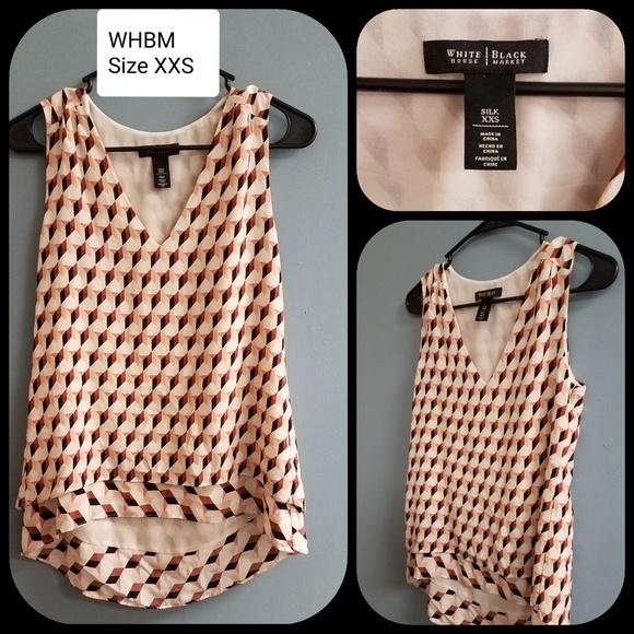 White House Black Market Tops - White House Black Market Geometric Sleeveless Top